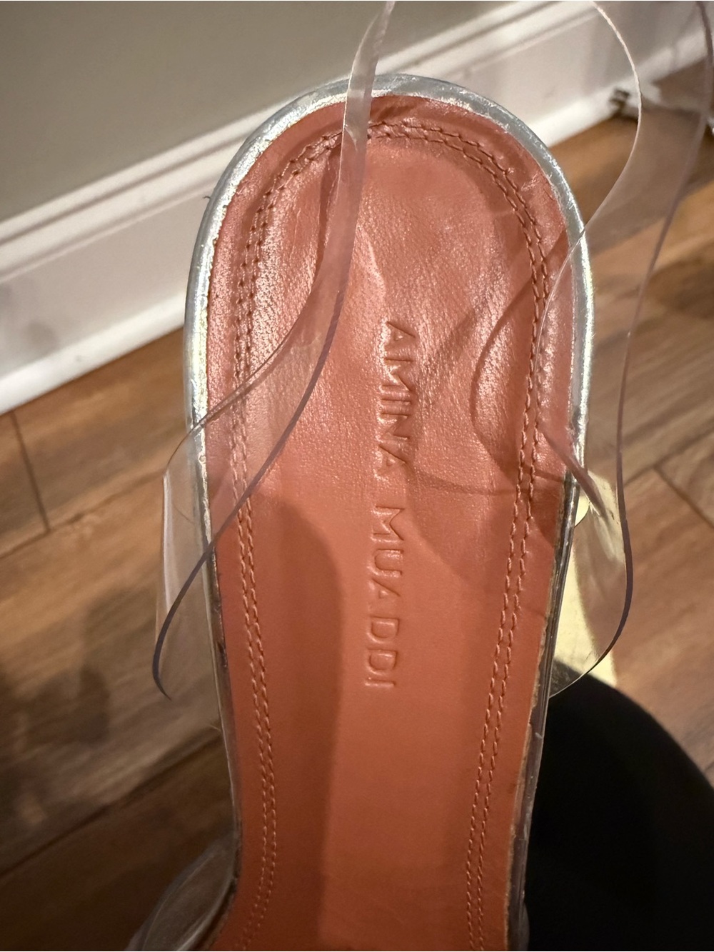 Amina Muaddi Clear PVC Pointed Holli Glass slingback Heels size Italian 36 - Picture 9 of 13